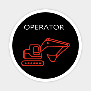 excavator operator heavy equipment driver Magnet